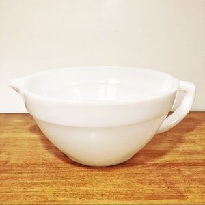 Vintage Fire King White Milk Glass Batter Bowl